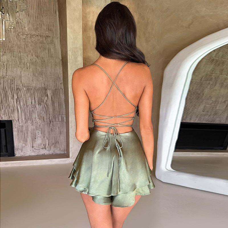 Lumixora™ Sexy Silk Backless Dress